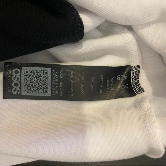 ASOS NWOT black and white color block dress 8 above the knee - Picture 4 of 4